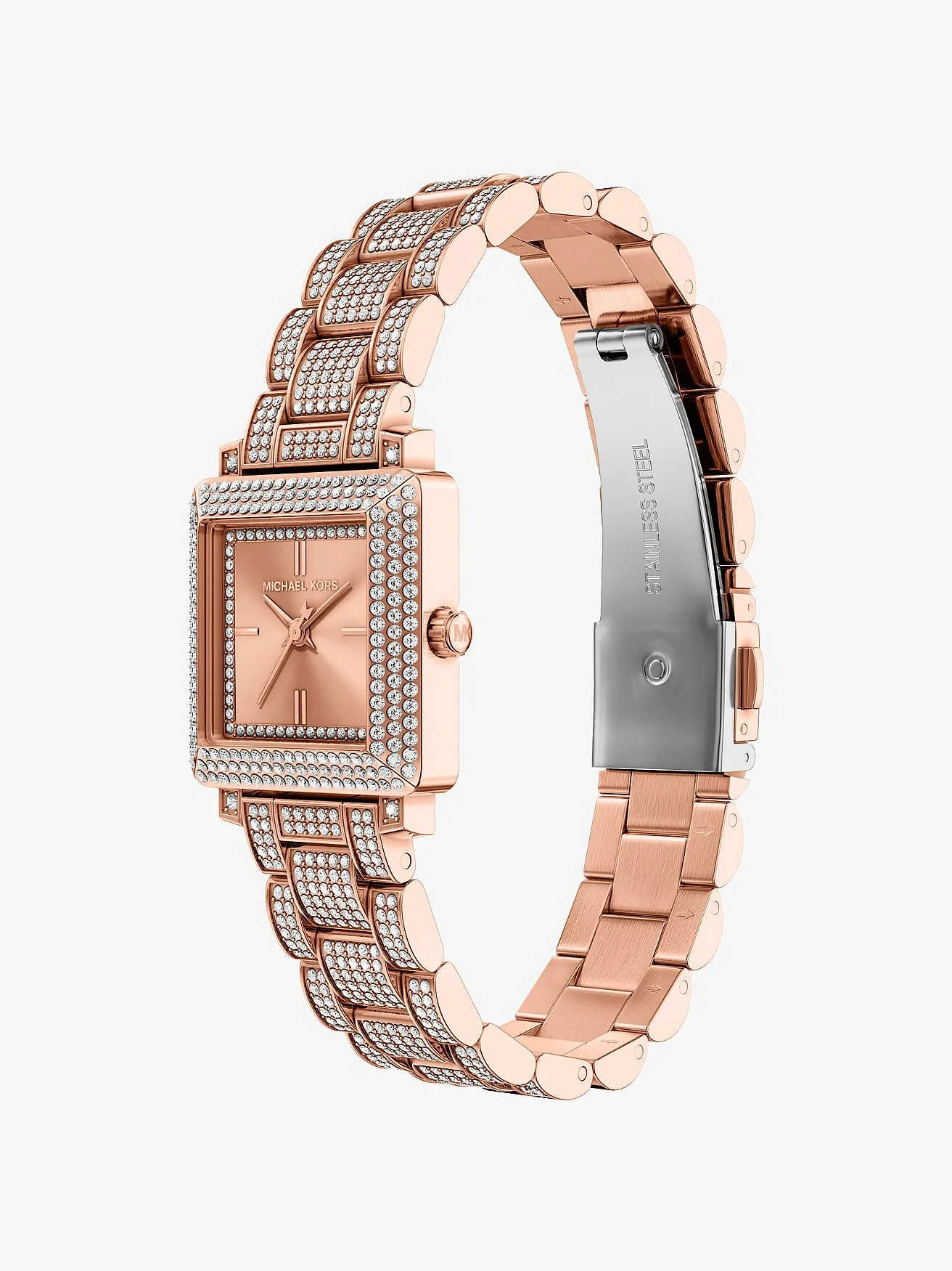 Наручные часы Michael Kors Petite Gwynn Pavé розово-золотистого тона — 5