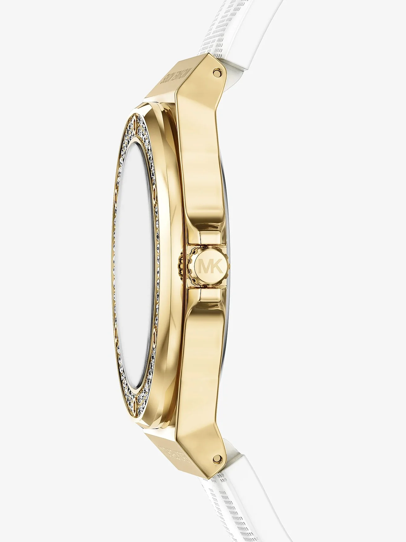 Наручные часы Michael Kors Lennox Pavé золотистого тона на силиконовом ремешке — 2