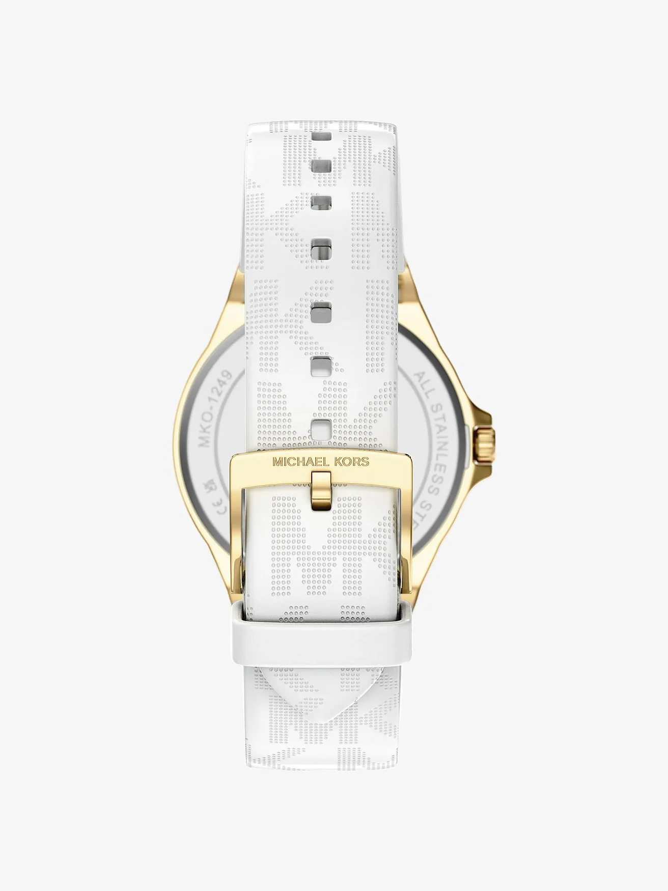 Наручные часы Michael Kors Lennox Pavé золотистого тона на силиконовом ремешке — 3