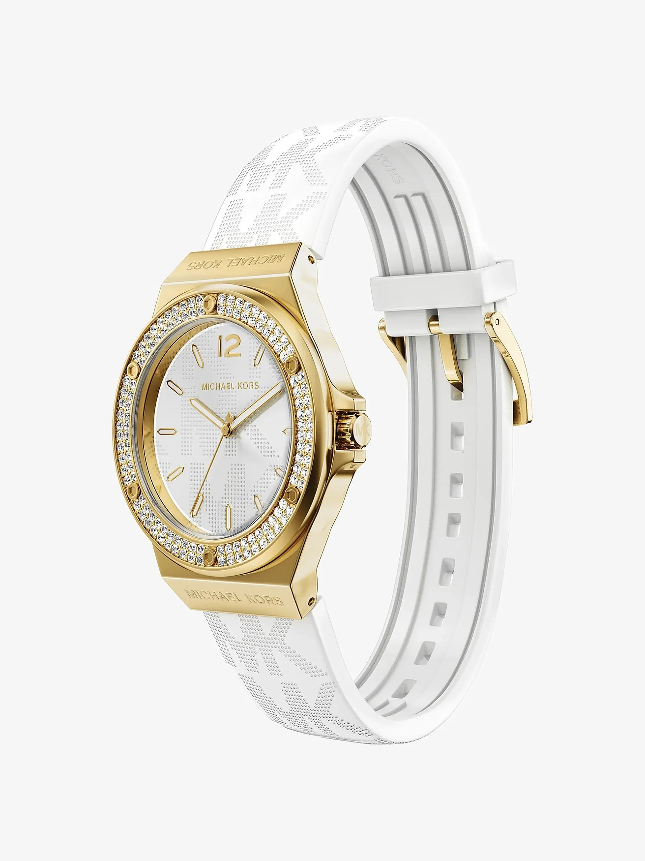 Наручные часы Michael Kors Lennox Pavé золотистого тона на силиконовом ремешке — 5