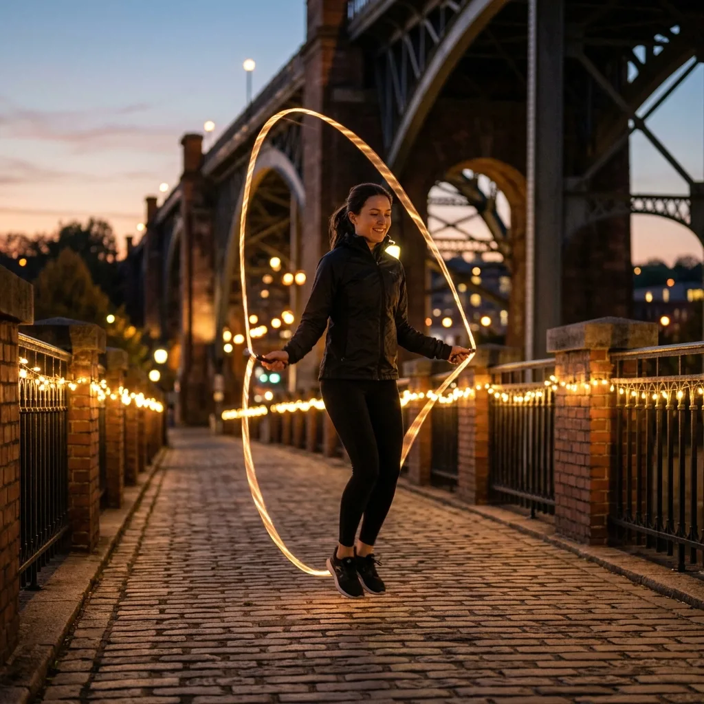 Ночной роупджампинг с LED-подсветкой