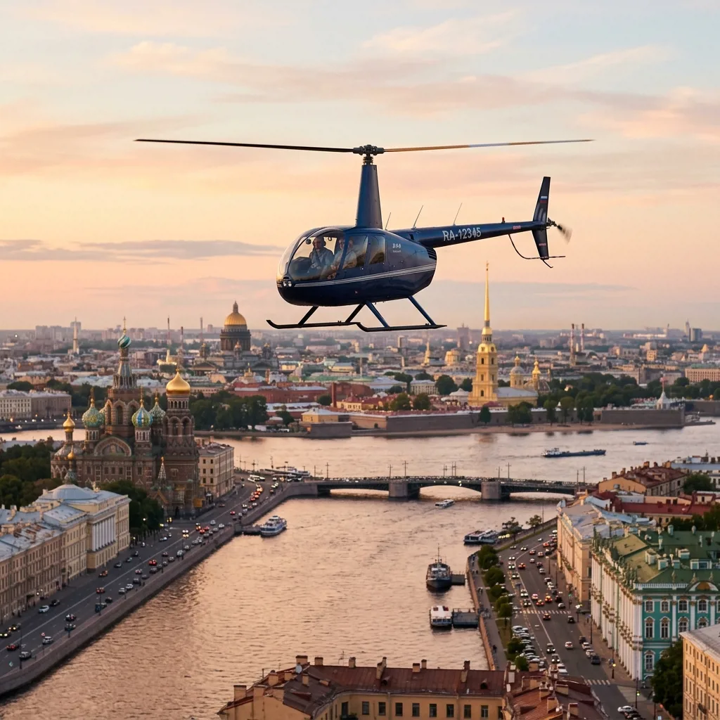 Вертолетный тур над центром Санкт-Петербурга