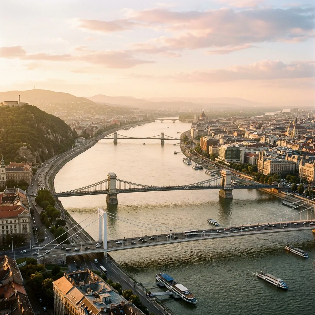 Вид из кабины автожира на Неву и мосты Петербурга
