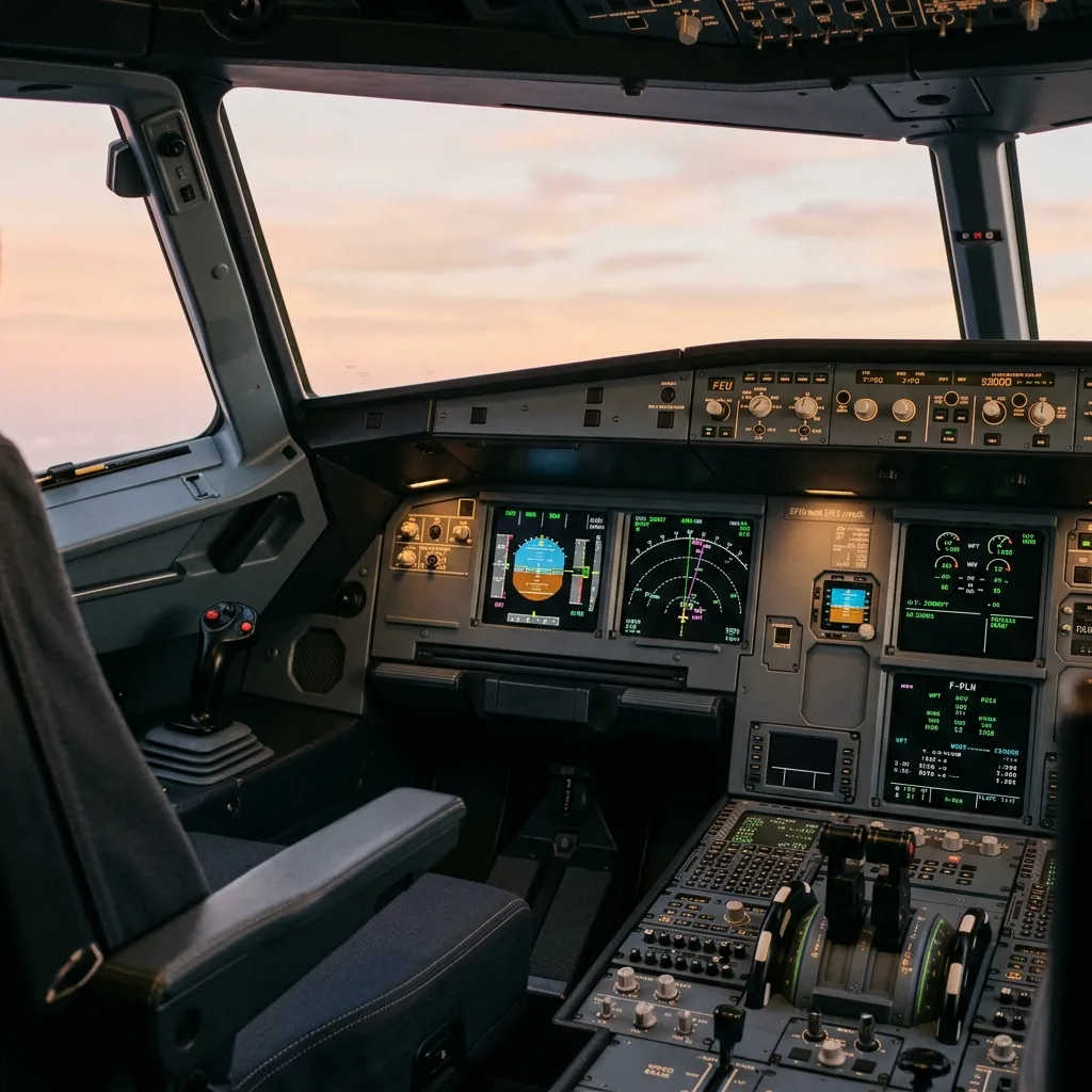 Кокпит авиатренажера Airbus A320 в Санкт-Петербурге