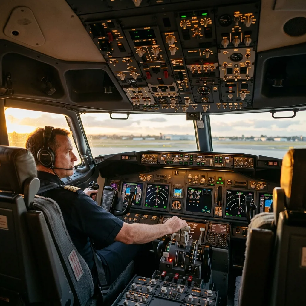 Кабина авиатренажера Boeing 737 в Новосибирске