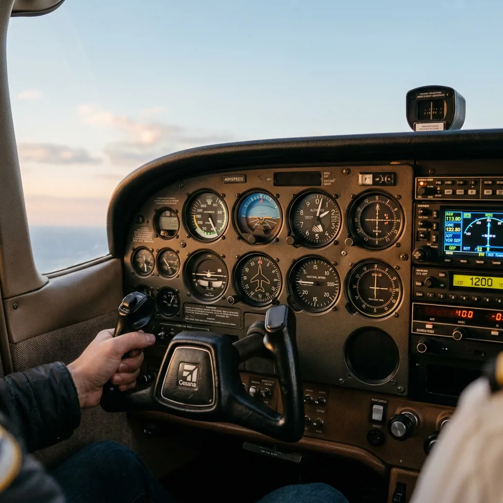 Панель приборов Cessna 172 в авиатренажере