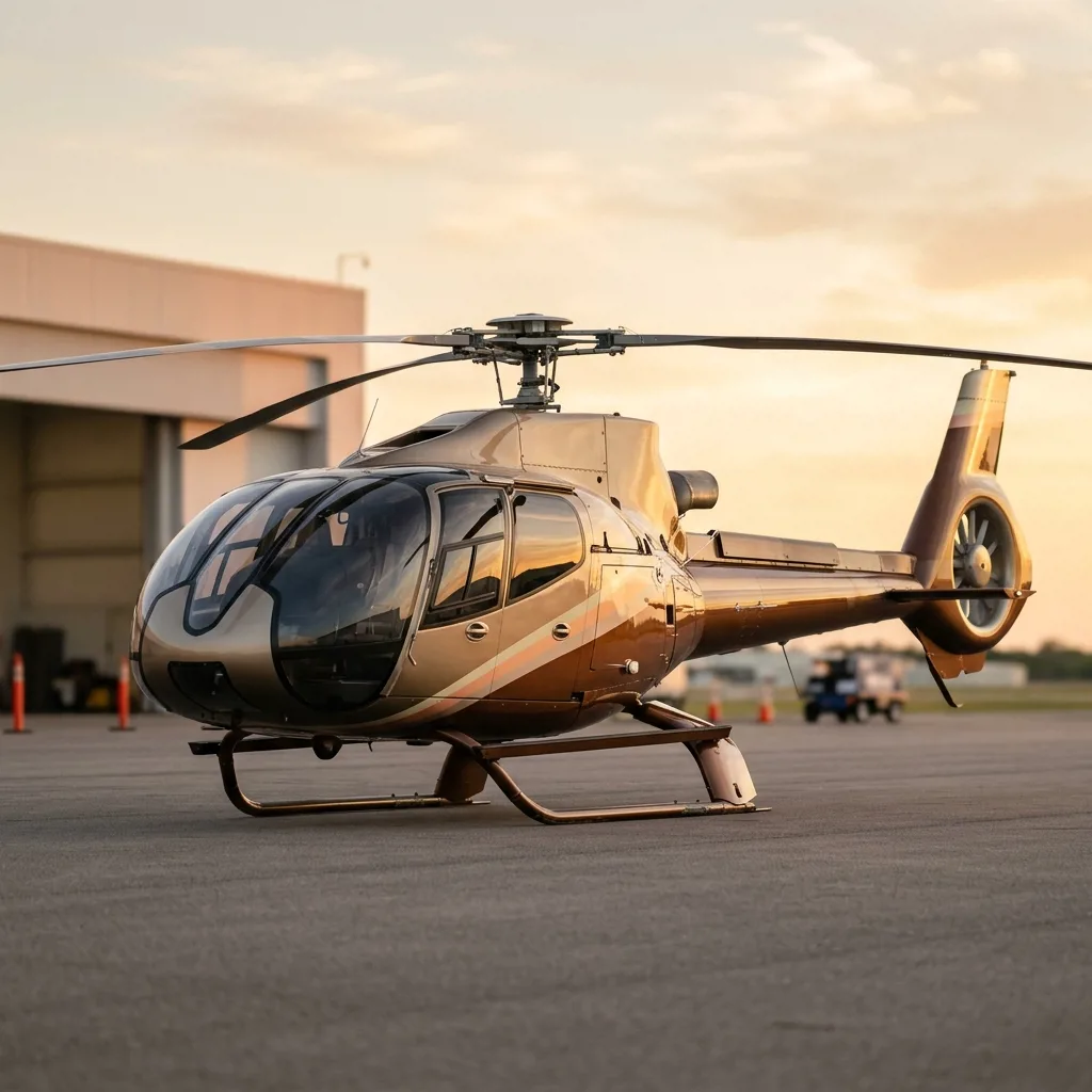 Вертолет Eurocopter EC130 с панорамными окнами