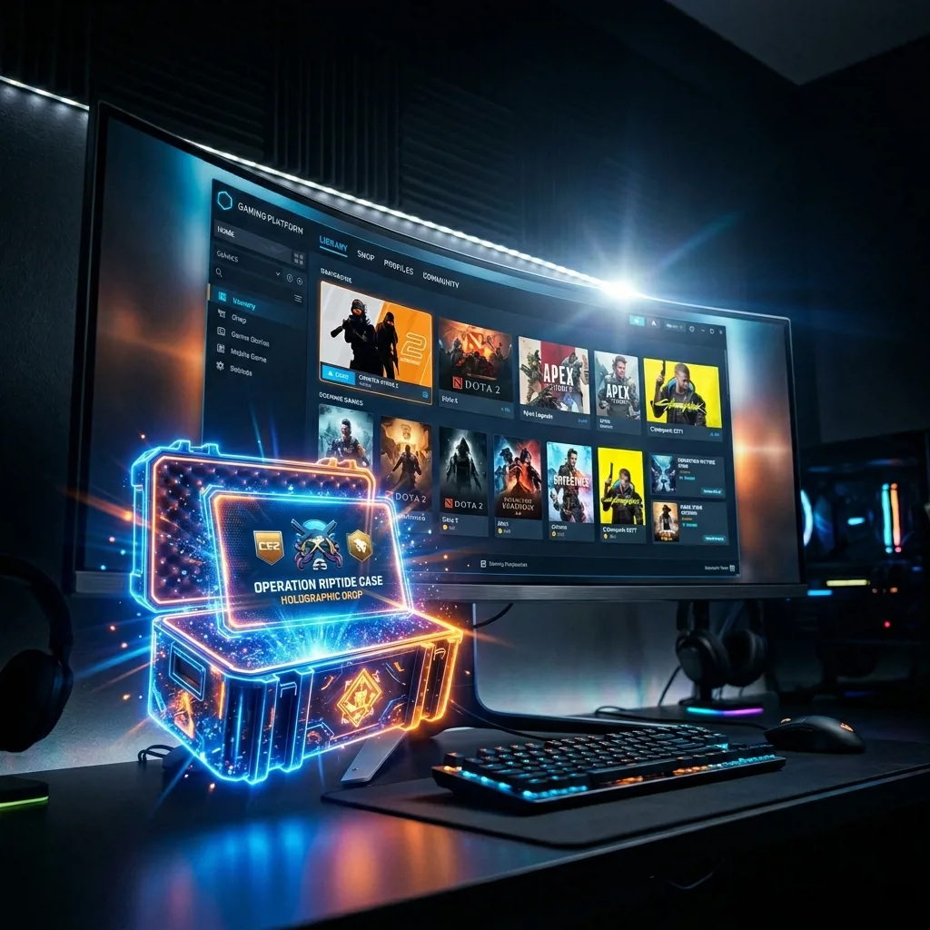 Интерфейс платформы Кейсы КС 2 с открытием кейсов
