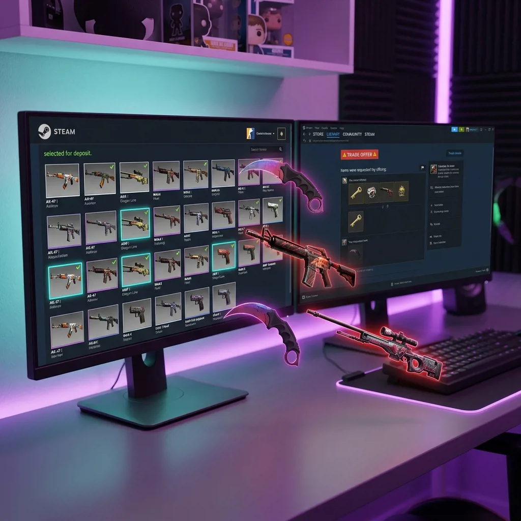 Депозит скинами из Steam для пополнения баланса