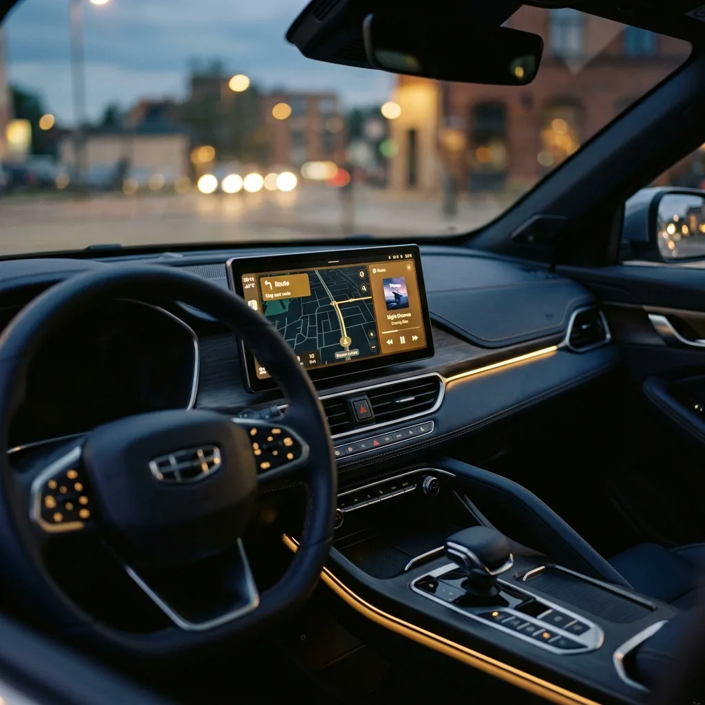 Салон Geely Cityray с мультимедиа