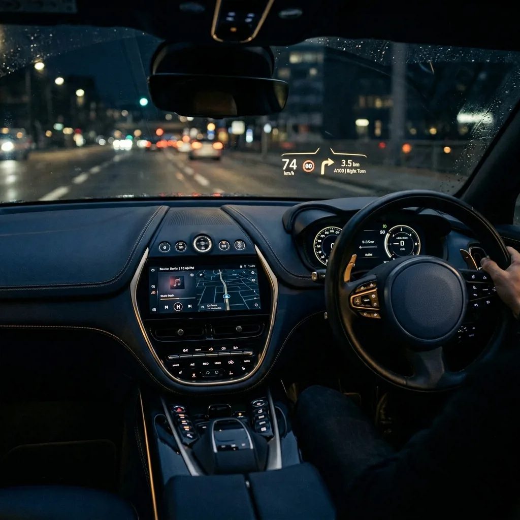 Мультимедийная система Geely Preface с большим экраном и проекционным дисплеем HUD