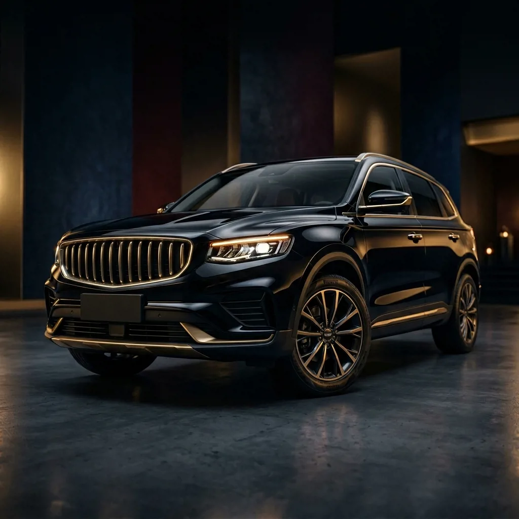 Geely EX5 Flagship в черном цвете