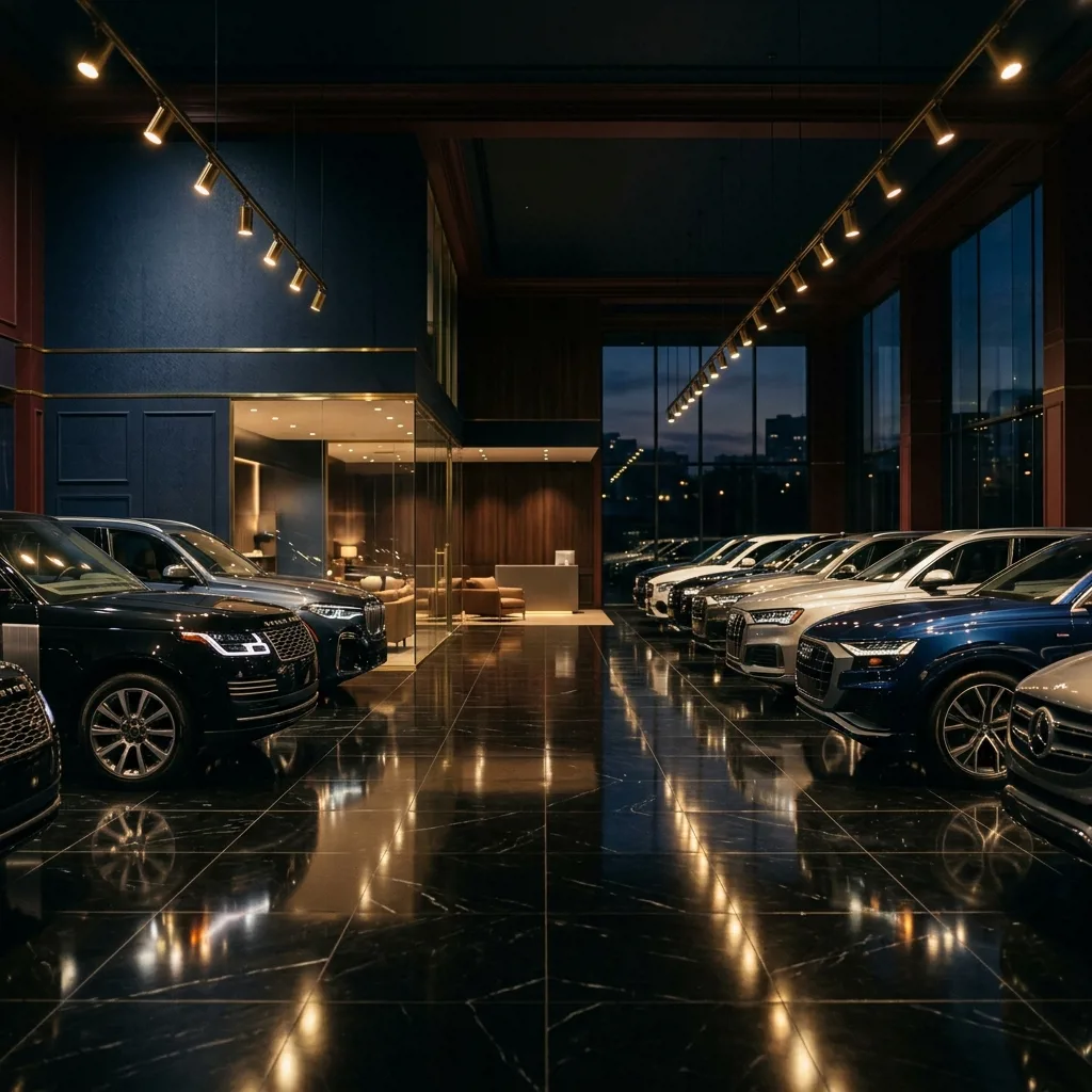 Шоурум Geely Астрахань — выставочный зал с автомобилями