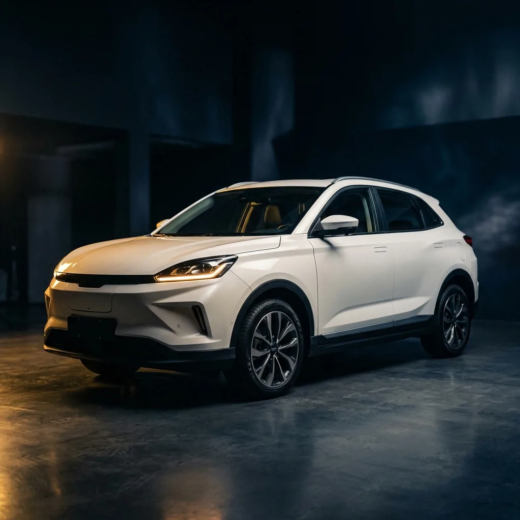 Geely EX5 электромобиль белого цвета