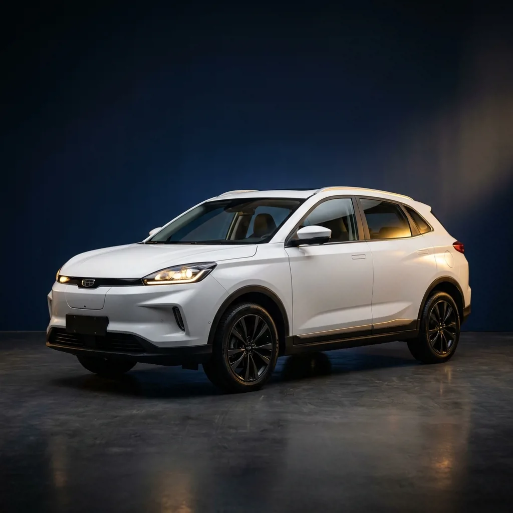Geely EX5 электромобиль белого цвета