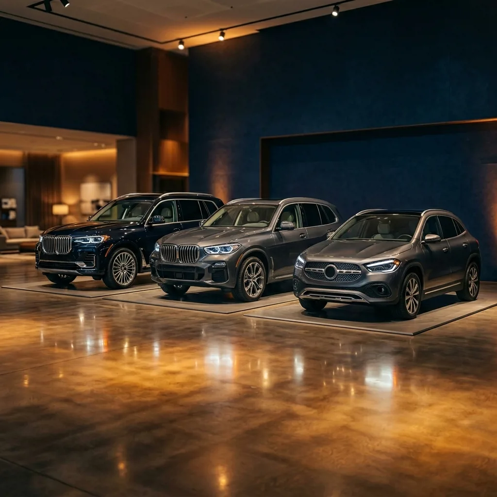Полный модельный ряд автомобилей Geely в шоуруме дилера в Астрахани