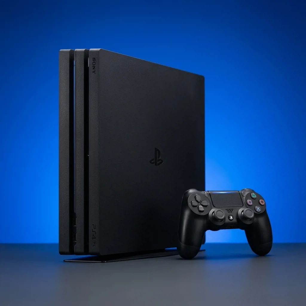 PlayStation 4 Pro в отличном состоянии с геймпадом DualShock