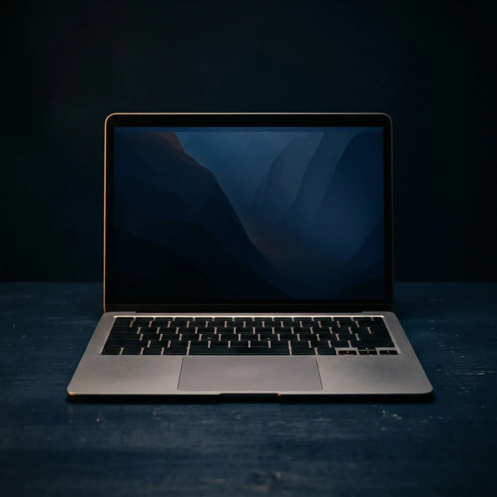 MacBook Air 13 M1 вид спереди с открытой крышкой