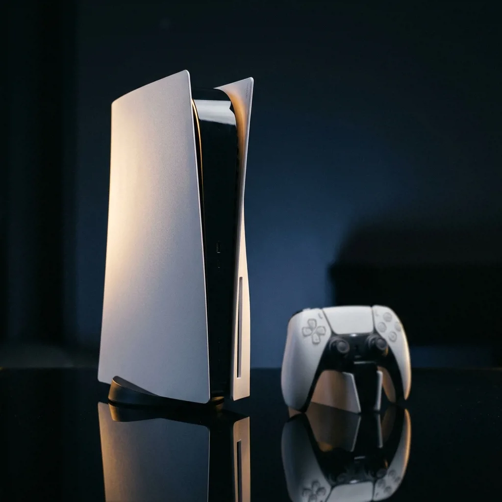 Восстановленная игровая приставка PlayStation с геймпадом