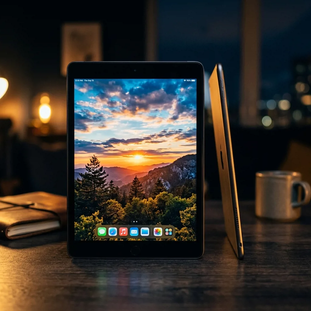 iPad 9 с экраном Retina 10,2 дюйма — вид спереди и сбоку