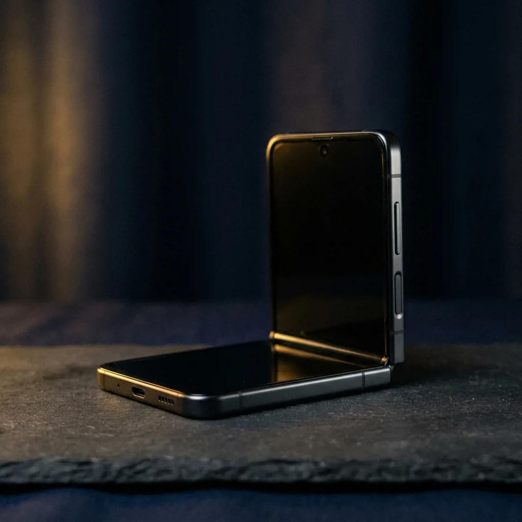 Samsung Galaxy Z Flip 5 в полусложенном состоянии