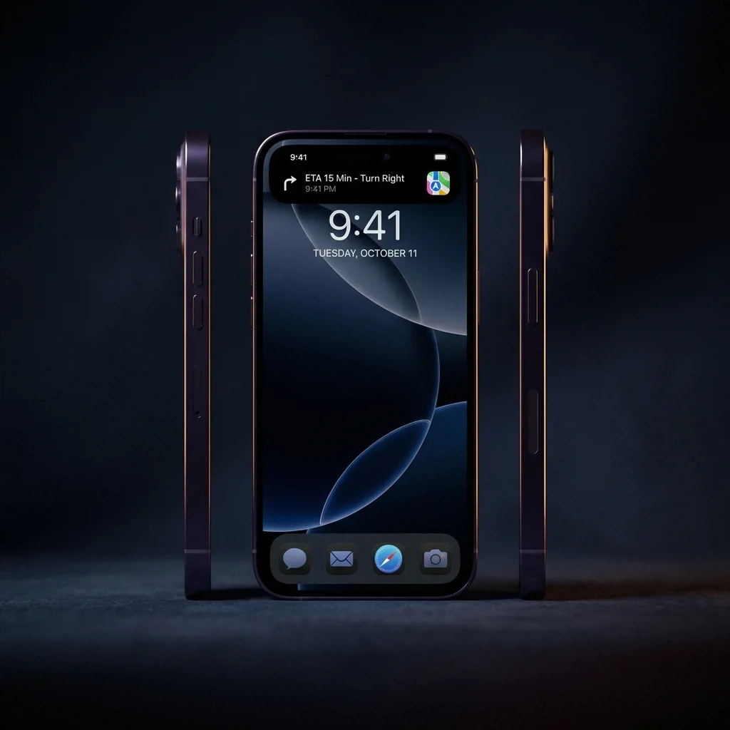 iPhone 14 Pro 128 ГБ — вид спереди, экран с Dynamic Island