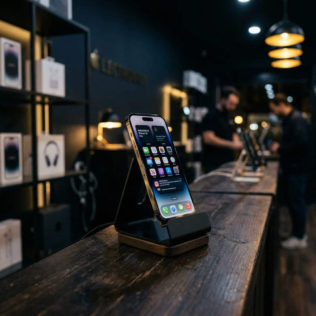 Восстановленный iPhone на витрине магазина
