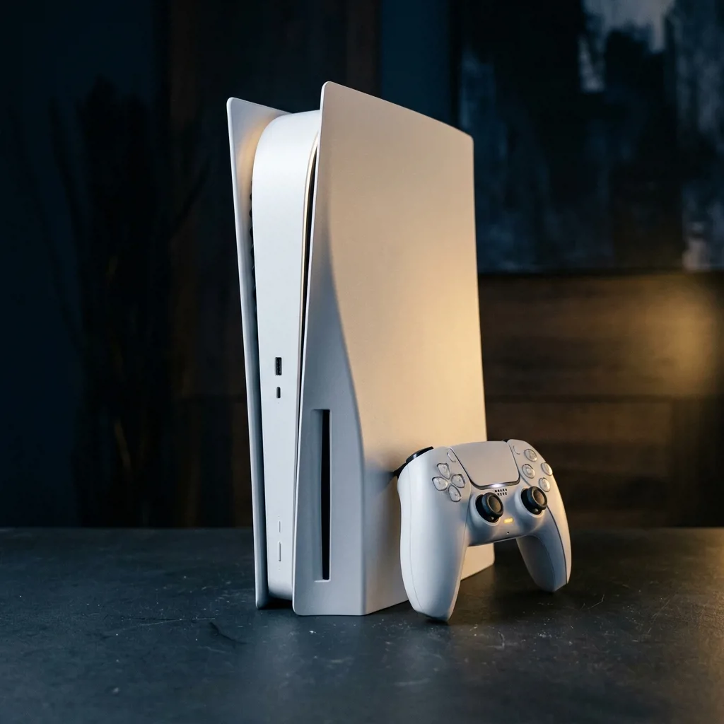 Игровая консоль PlayStation 5 с геймпадом DualSense перед продажей в скупку
