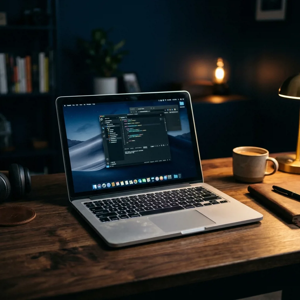 Восстановленный MacBook на столе