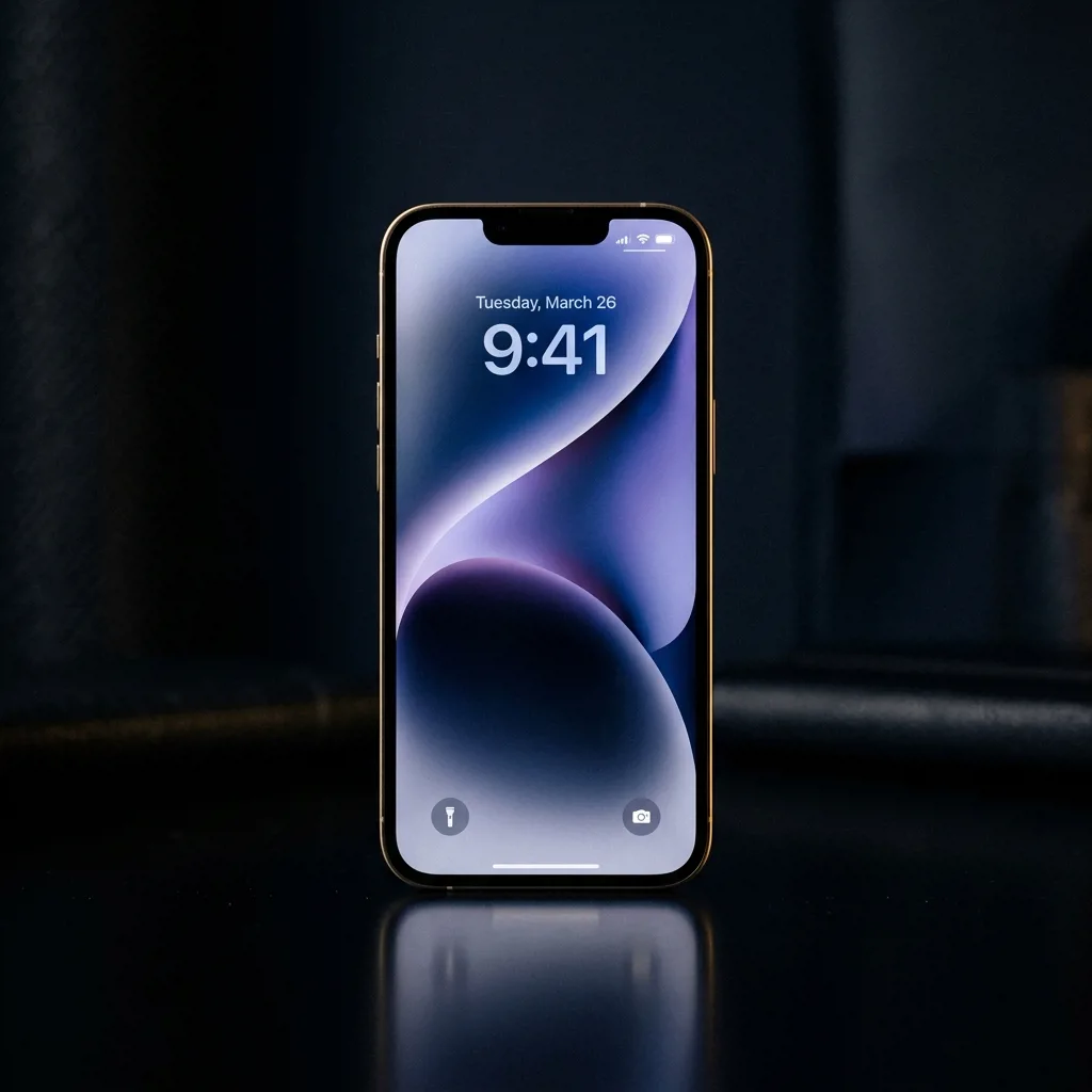 iPhone 14 256 ГБ — вид спереди, экран Super Retina XDR