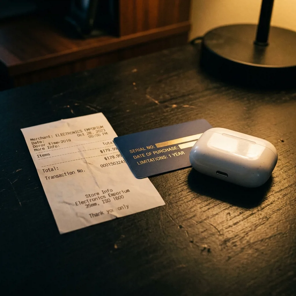 Чек и гарантийный талон на AirPods