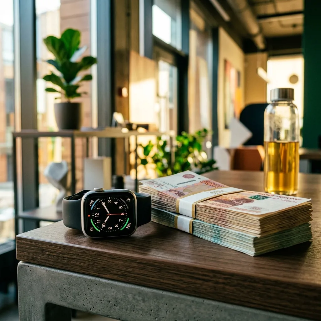 Специалист Re:Скупка проверяет Apple Watch SE при выезде к клиенту в Санкт-Петербурге