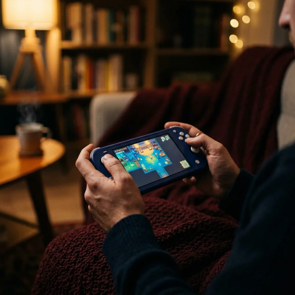 Nintendo Switch Lite в руках — компактная игровая консоль