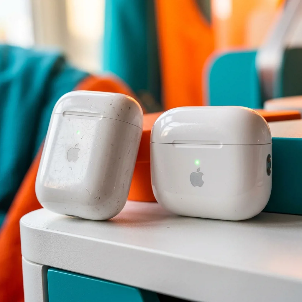 Кейсы AirPods в разном состоянии — выкупаем и потёртые, и новые