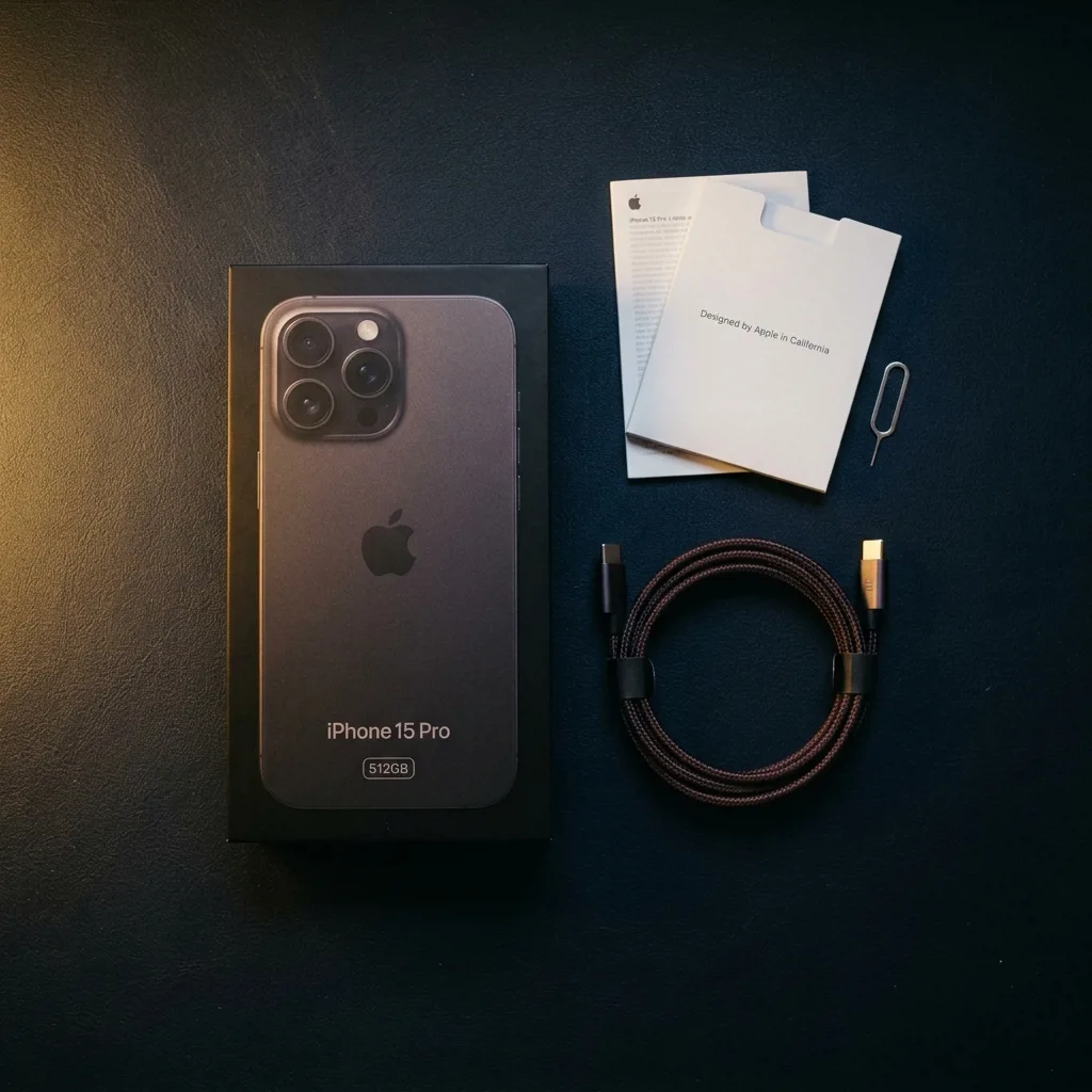 iPhone 15 Pro 512 ГБ — комплект поставки и проверка состояния