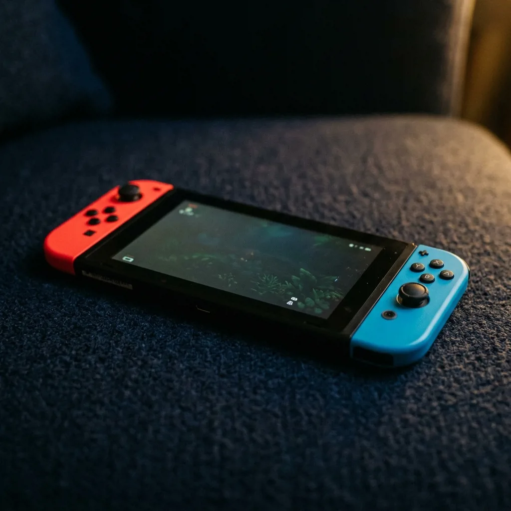 Портативная консоль Nintendo Switch OLED с красными и синими джойконами