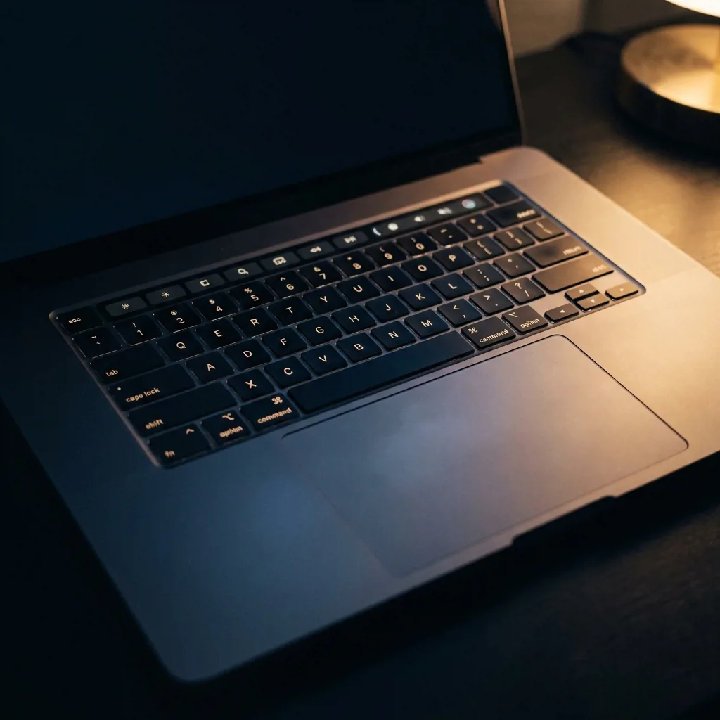 MacBook Pro 16 M1 Max — клавиатура и тачпад крупным планом