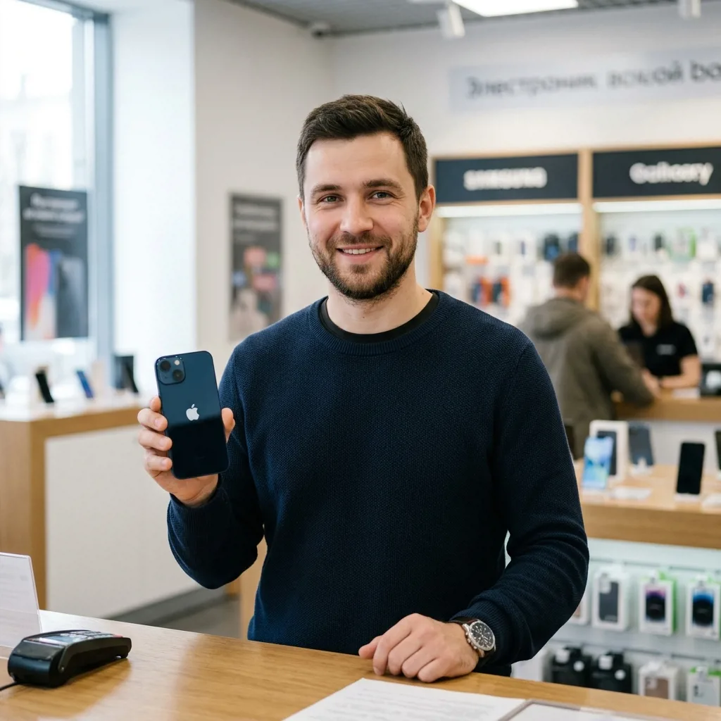 Восстановленный iPhone 13 128 ГБ в отличном состоянии