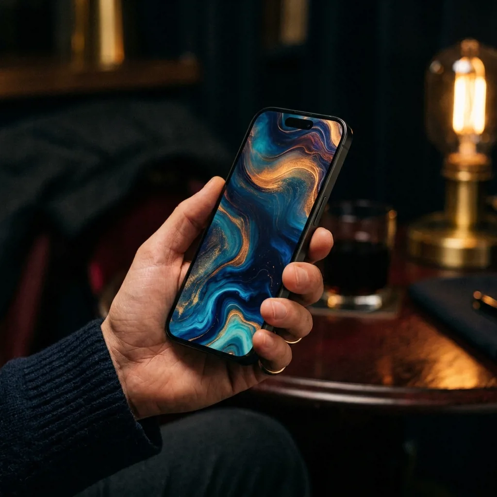 iPhone 16 Pro в руке — экран Super Retina XDR с яркой картинкой