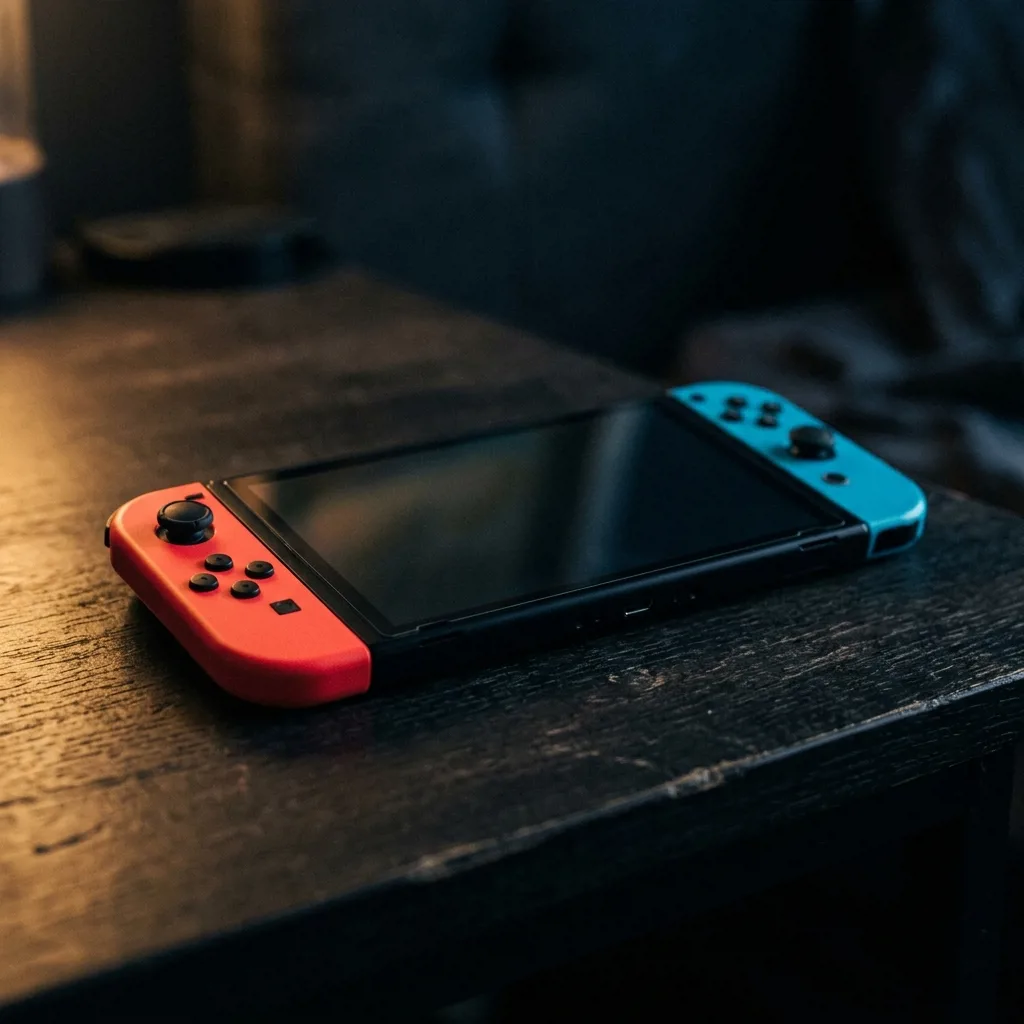 Портативная консоль Nintendo Switch OLED с красными и синими джой-конами