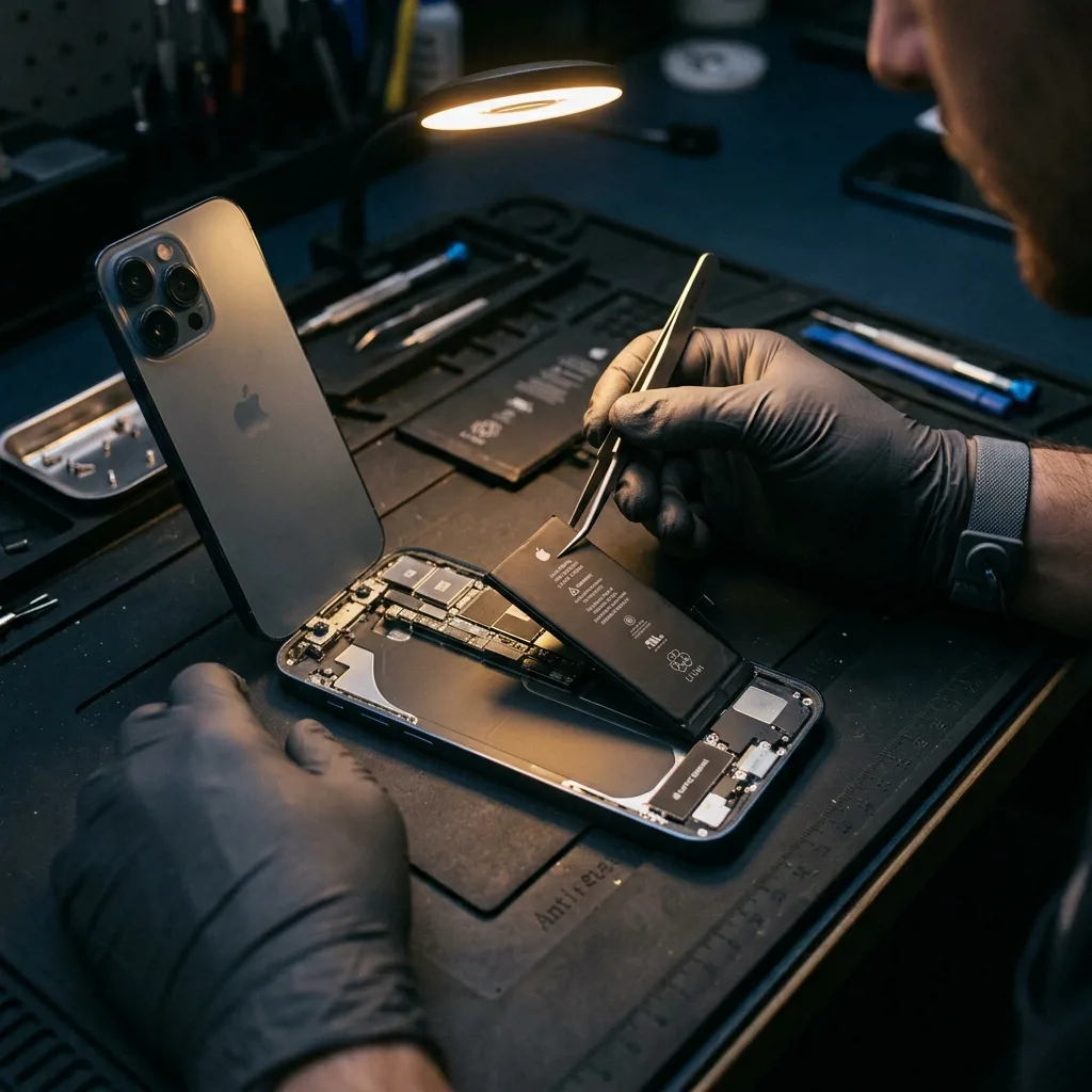 Замена аккумулятора iPhone 12 Pro — оригинальный модуль