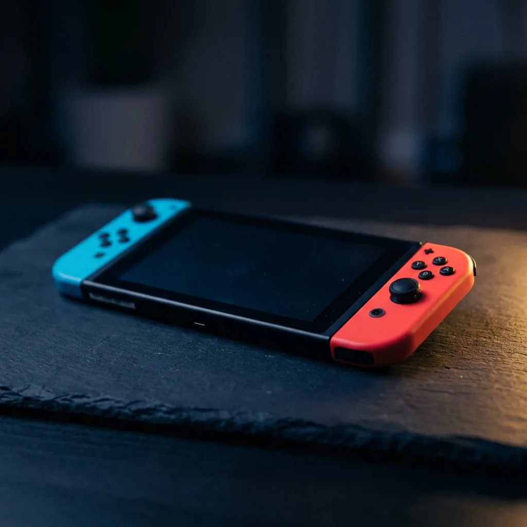 Игровая консоль Nintendo Switch с неоновыми Joy-Con