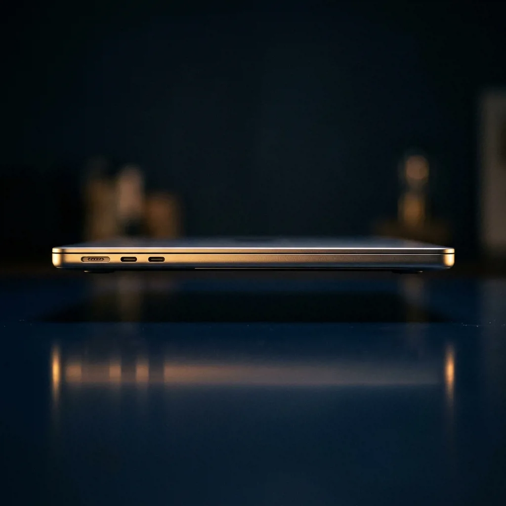MacBook Air 13 M2 сбоку — тонкий корпус