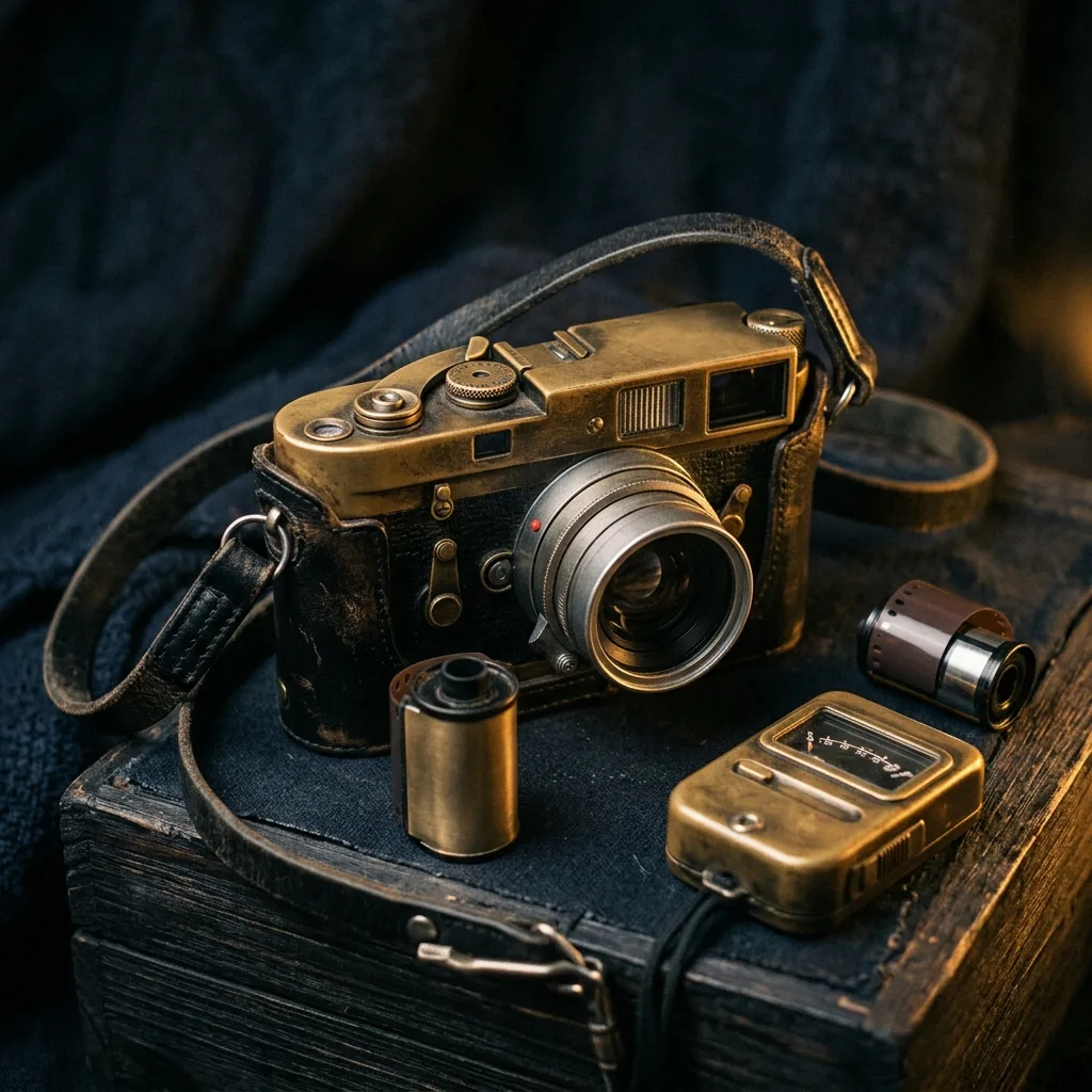 Плёночный фотоаппарат и аксессуары для съёмки