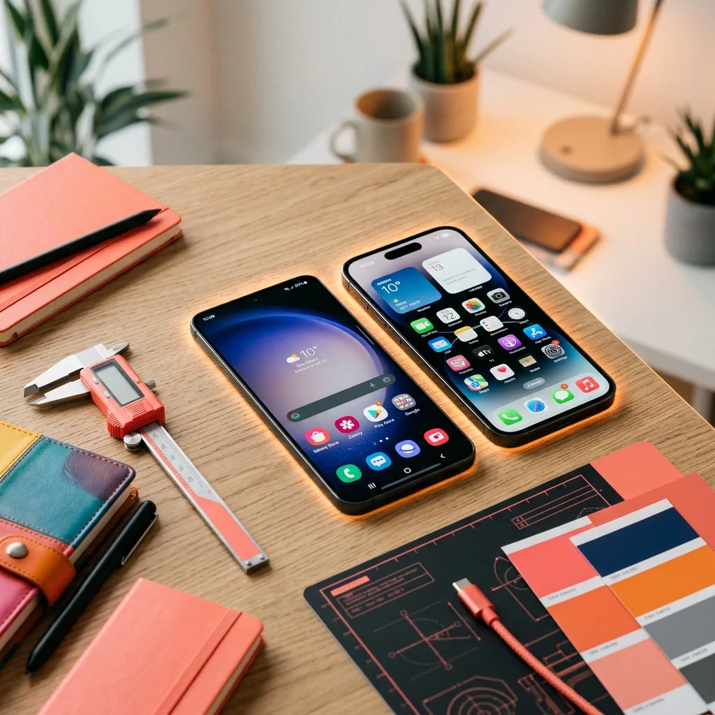 Смартфоны iPhone и Samsung на приёмке в офисе скупки