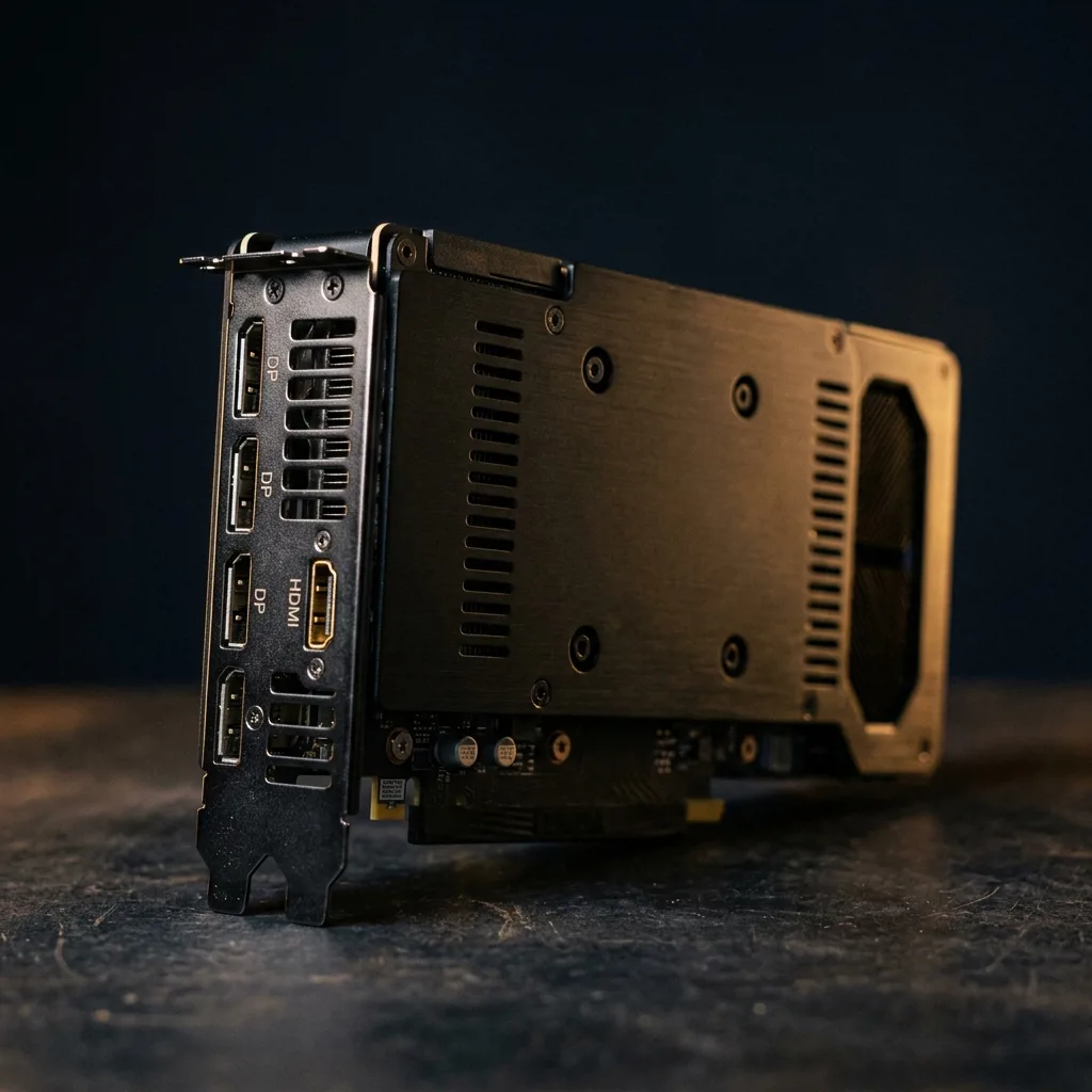 GeForce RTX 4060 вид сзади — backplate и разъёмы