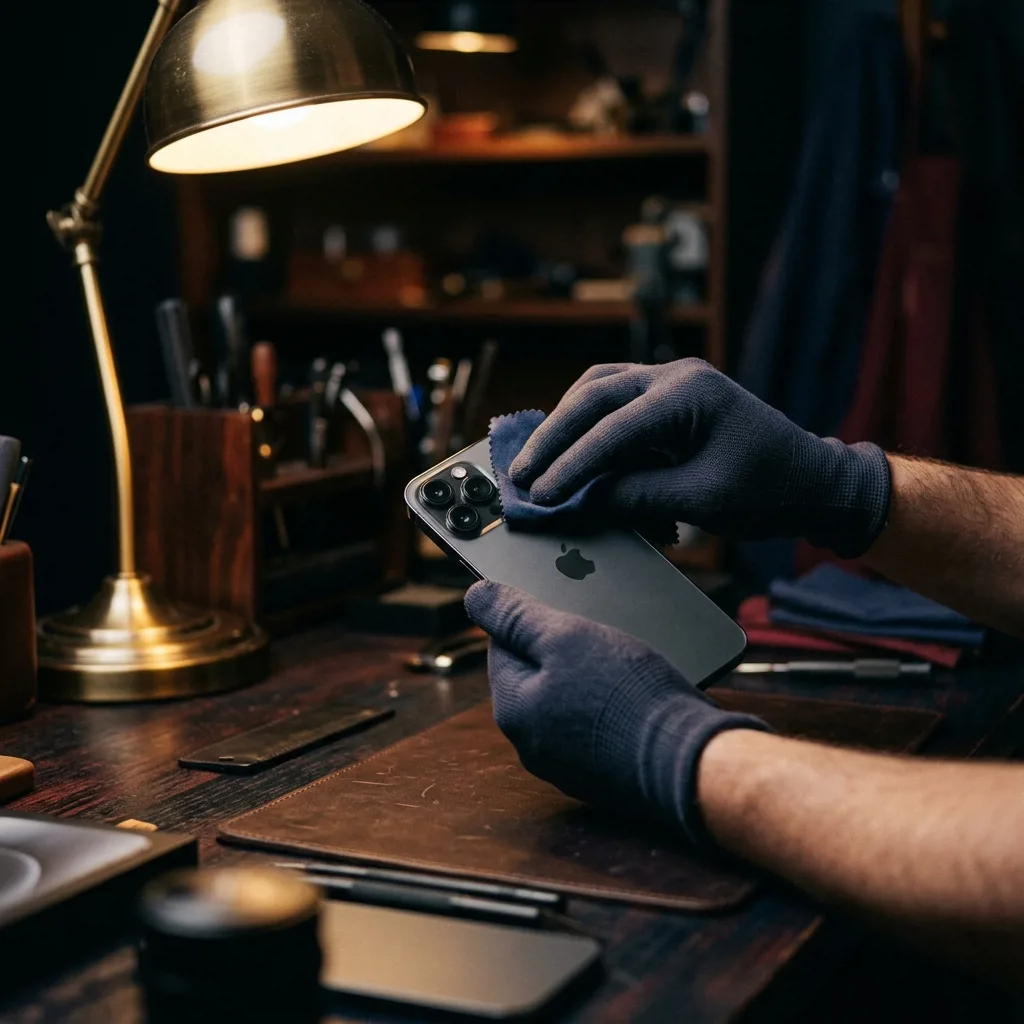 iPhone 13 Pro 128 ГБ в руках специалиста, проверка состояния