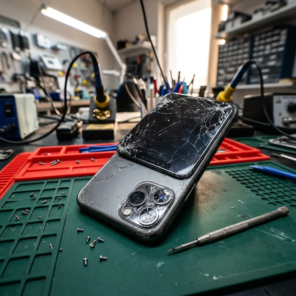 Разбитый iPhone 11 Pro с трещиной на экране — тоже выкупаем