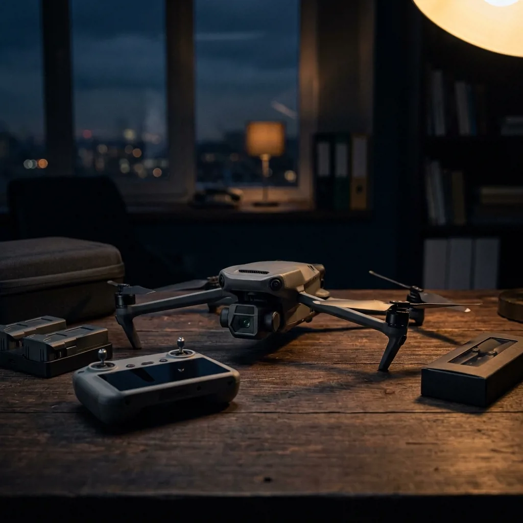 Квадрокоптер DJI Mavic на столе оценщика