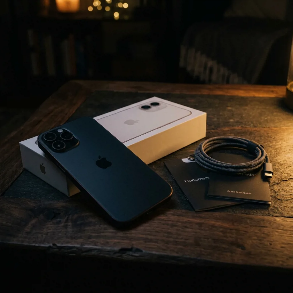 iPhone 16 128 ГБ — комплект поставки с кабелем